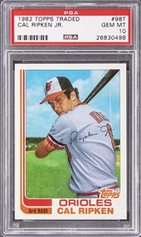 1982 Topps Baseball Traded #98T Cal Ripken Jr. Rookie Card - PSA GEM MT 10